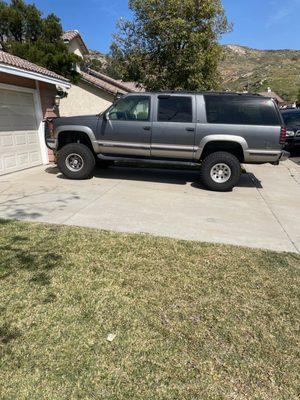 Truck made it home and don't leak on the drive way anymore.