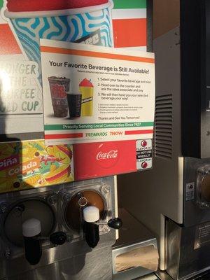 Slurpee sign regulations due to covid-19