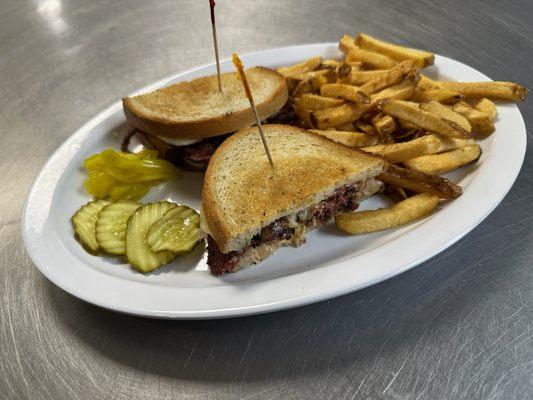 Reuben Sandwich with Fresh-cut Fries.