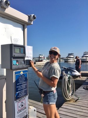 Melissa always has a smile for you at the fuel dock. Our goal is to give you great customer service and the best prices on fuel.