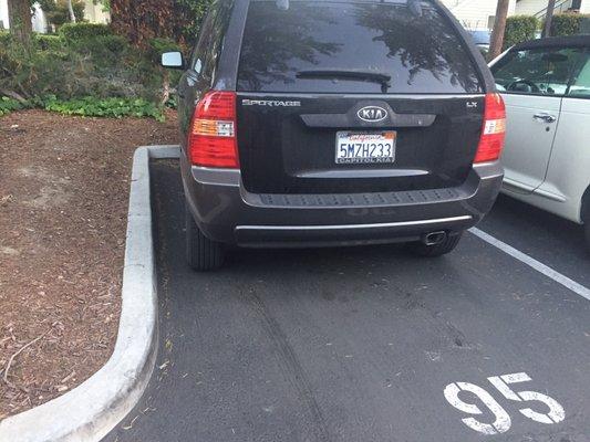 The emplyee (owner of KIA SPORTAGE) has an assigned parking space # 39,  towed a tenants vehicle from # 95 to park personal 2nd car :-)