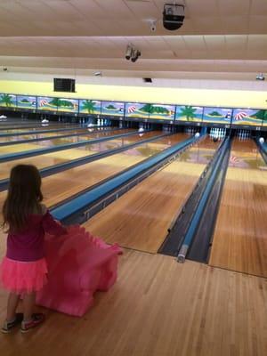 First time bowler having a blast!