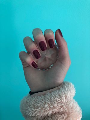 Gel manicure. Color: Miami Beet