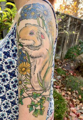 Memory tattoo for my beloved Guinea pig, Daisy