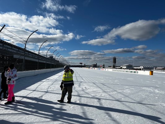 Our tour guide of the raceway