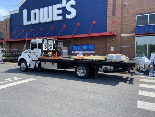 Load of construction supplies delivered for a customer