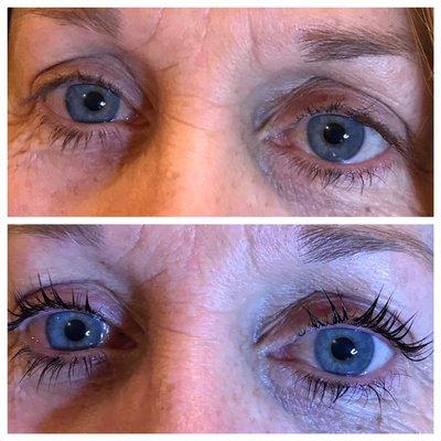 Lash lift and tint