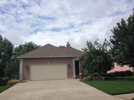 Builder grade roof upgraded to GAF Weather Stopper Roofing System including Timberline HD shingle with lifetime warranty.