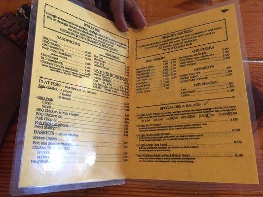 Inside of the Menu