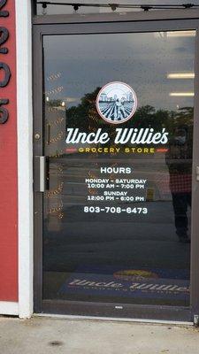 Front door to Uncle Willie's