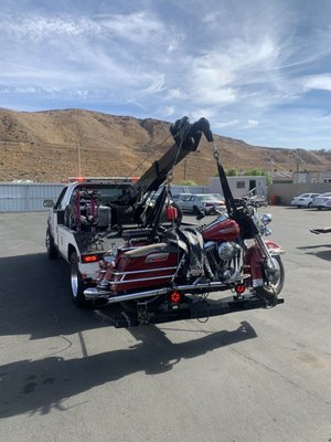 Motorcycle towing