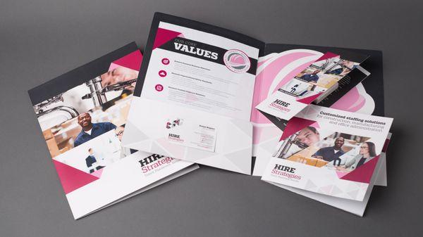 Promo collateral for Hire Strategies