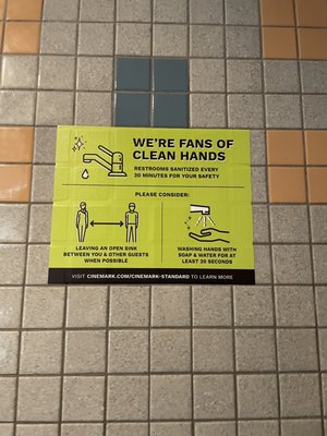 The sign in the bathroom... it's not true