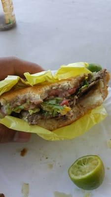 Amazing torta, as you can see! Ha also comes with season fries or reg fries. Highly recommend!