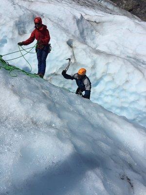 Conquering the glacier