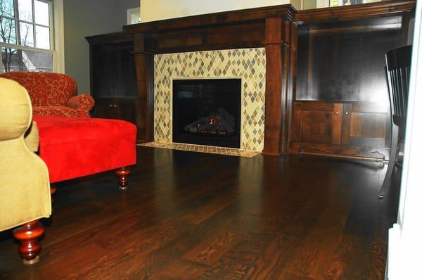 Newly installed white oak floors.