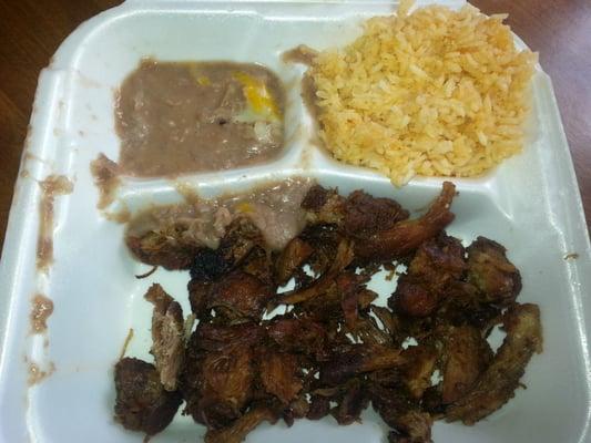 "Carnitas" so dry it was hard to chew.