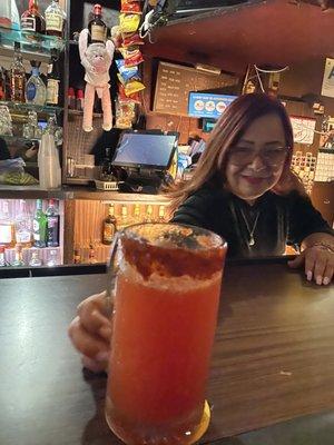 Maria makes the best Micheladas