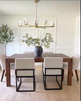 Organic-Modern Dining Room in Fountain Valley