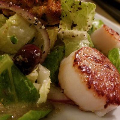 Pan-seared Scallops.