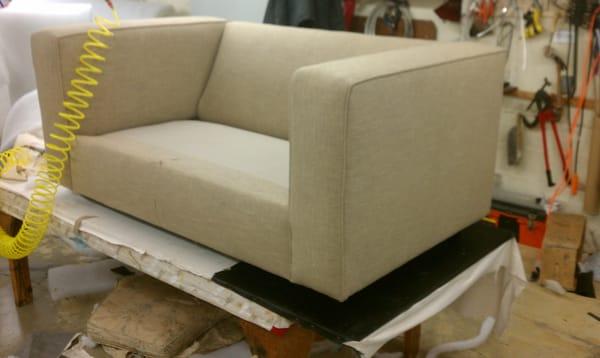 Loveseat is almost done just needs cushions filled and fitted.