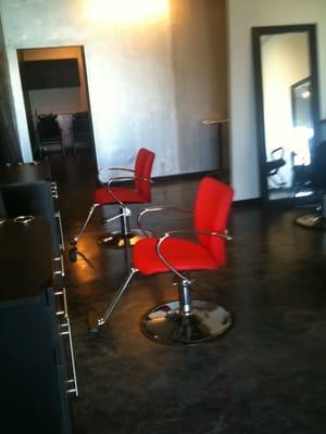 Our salon area, after you buy your wig we have stylist to put it on cut and style it.