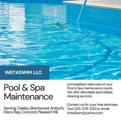 Pool & Spa Services available. We also do startups on chlorine and salt pools.