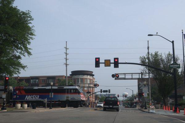 Looking down Main St at their station.