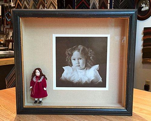 We specialize in preservation mounting and framing of special objects, family heirlooms, and mementos.