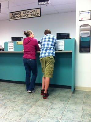 People getting marriage license