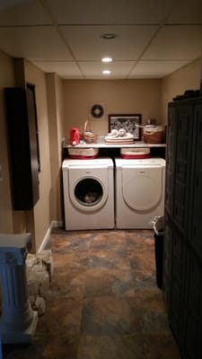 Renovated laundry room