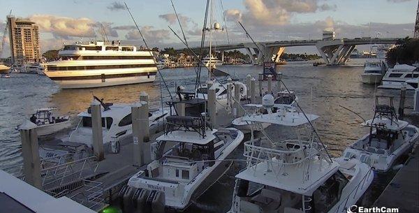 Grand Princess passing by 15th St Fishery in Fort Lauderdale