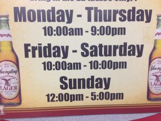 Store hours