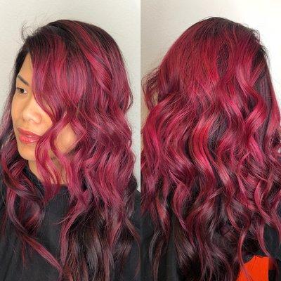 Cherry wine Balayage...