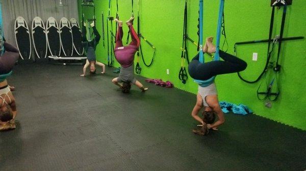 Aerial Yoga small classes great for beginners