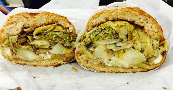 Artichoke & Provolone with sprouts togo