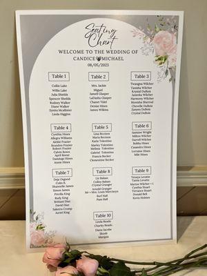 Custom Seating Chart DecorbyDuBois