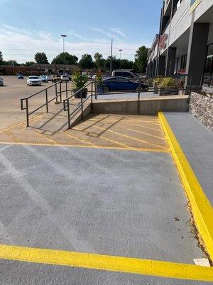 Front step parking or ramp for Merle Norman customers only!