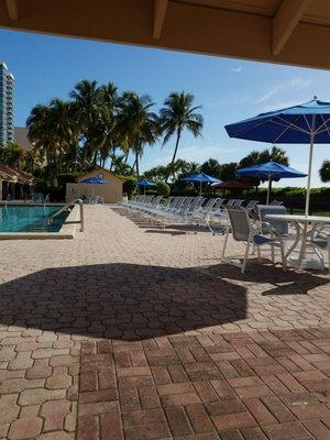 New pool chairs and tables.