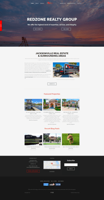 SquareSpace design for Redzone Realty Group's website.