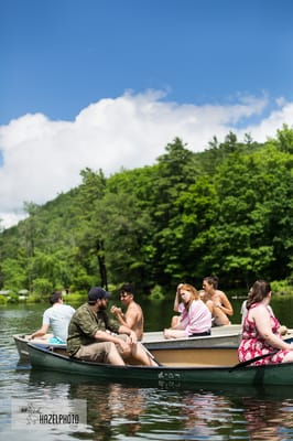 canoes in the lake - isabella freedman wedding photography