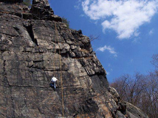 Climbing at Chickies Rock and other crags in the region