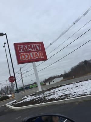 West Bridgewater Family Dollar (New Location) -- 836 North Main Street / Route 28, West Bridgewater             Sign