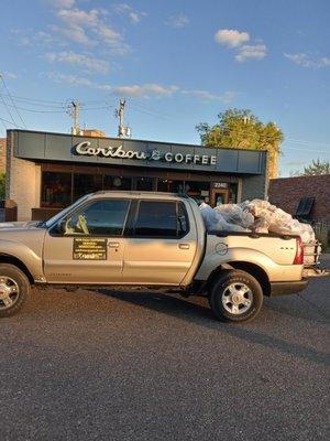 Hauling account with Caribou coffee