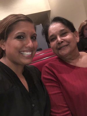 My mom and I before the show