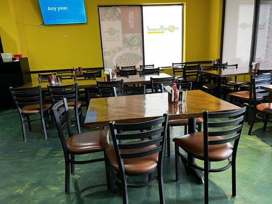 View of the dining area.