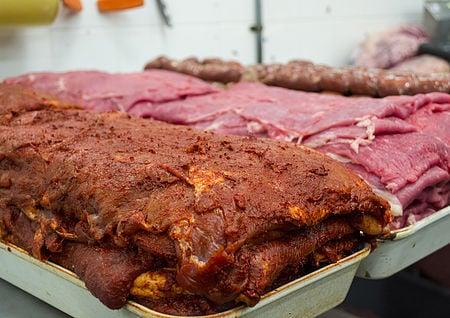 Cecina, a marinated thinly sliced pork meat, known for it's tenderness and amazing flavor.