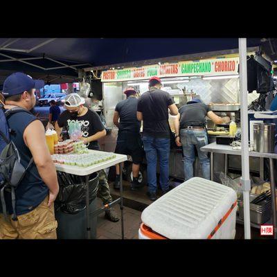 The taco carts come out at night...