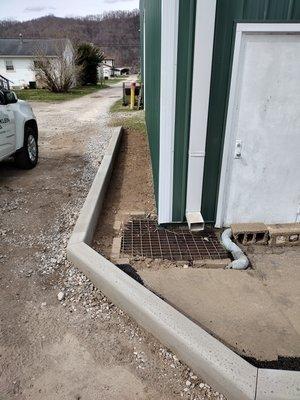 Paden City Fire Department curb replacement