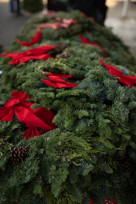 Some of our beautifully decorated wreaths